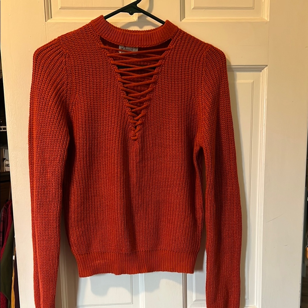 Burnt orange sweater